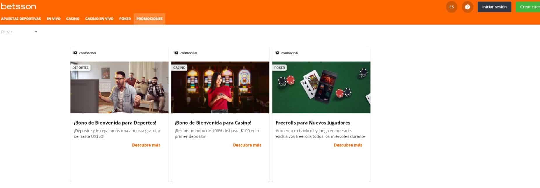 bono e promozione del betsson