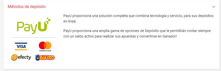 Métodos de pago del Zamba