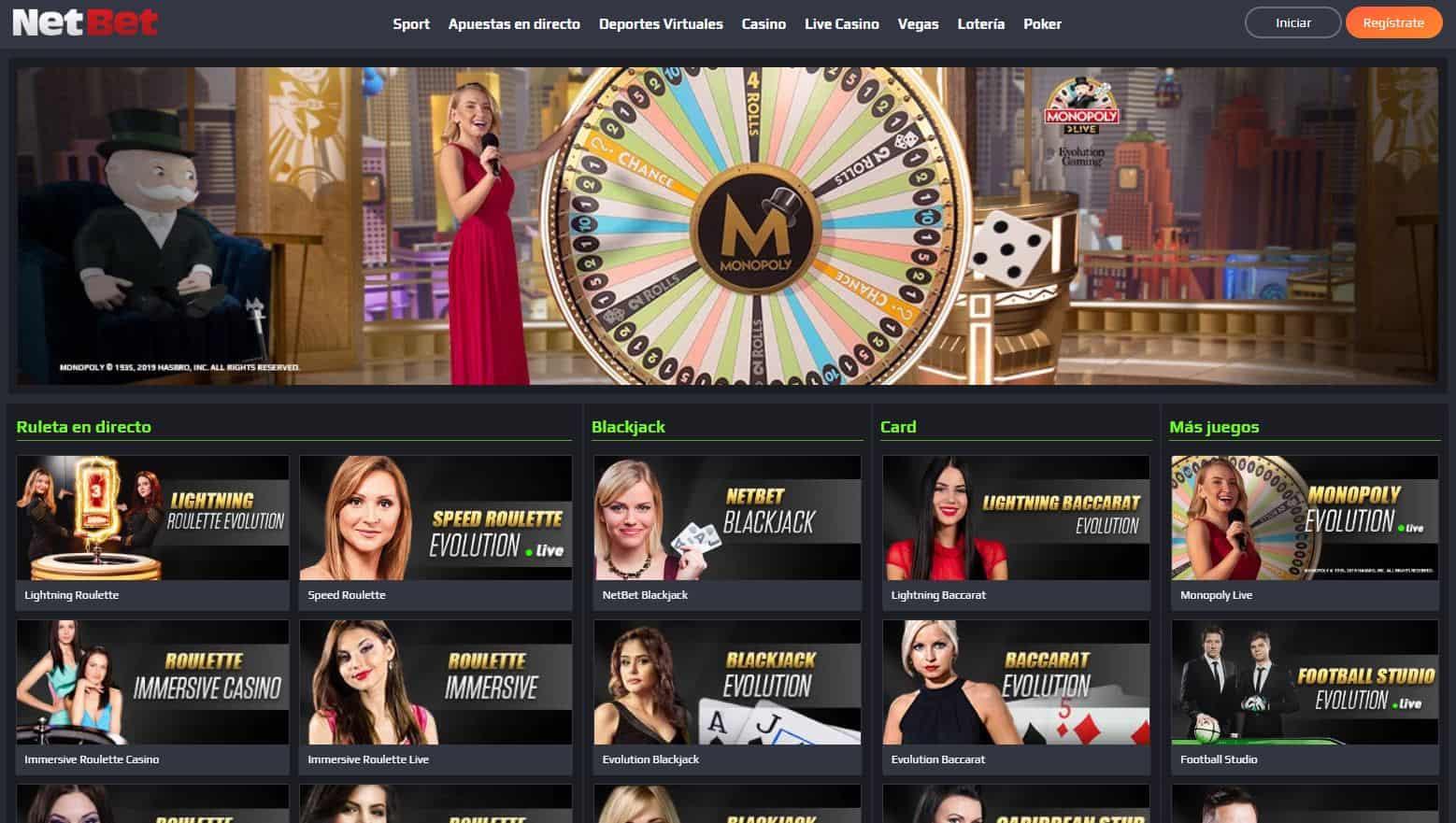 Disfruta del casino en vivo y juega a tu juego favorito en Netbet