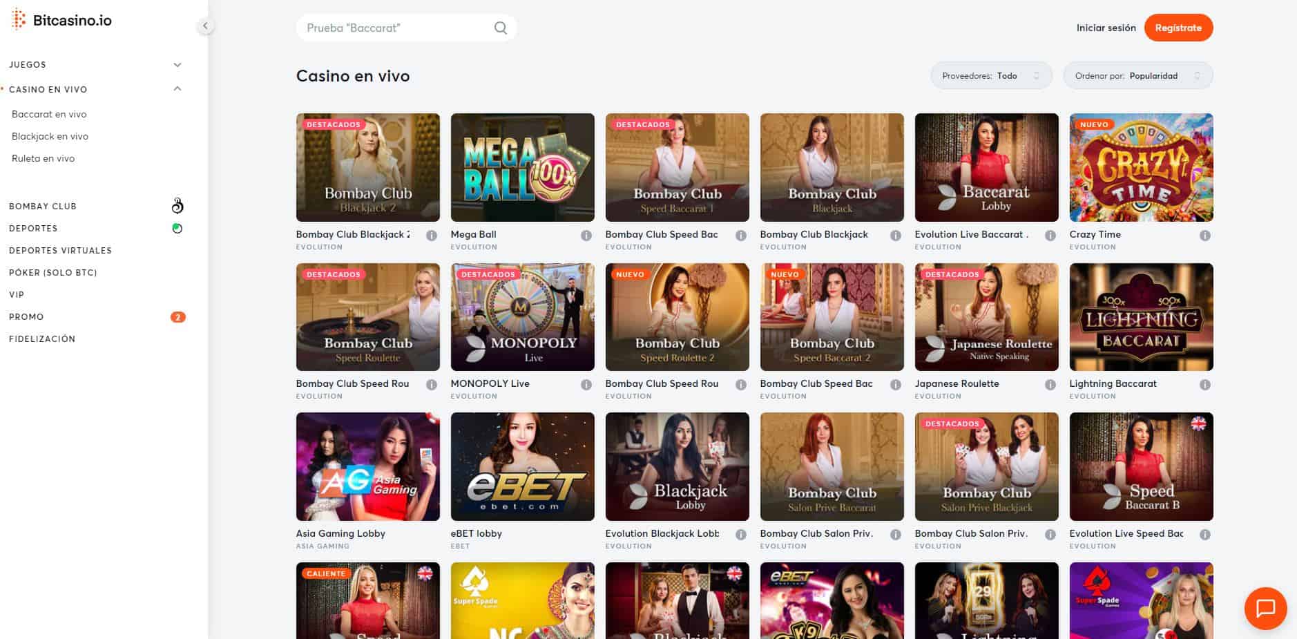 Disfruta del casino en vivo y juega a tu juego favorito en Bitcasino