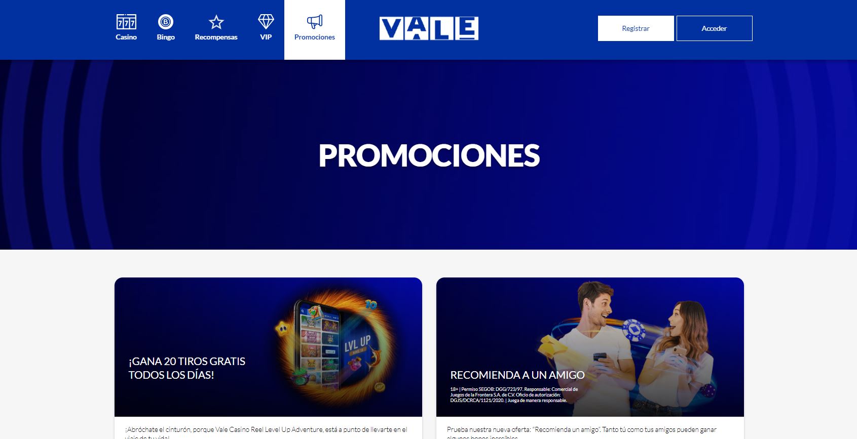 bono e promozione del Vale