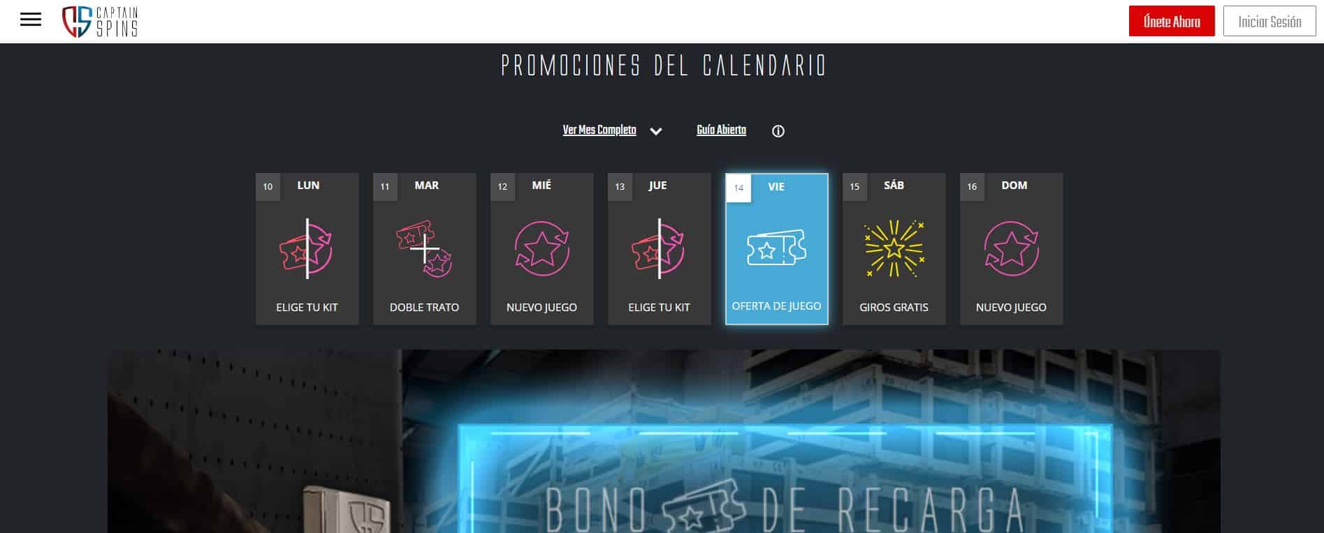 bono e promozione del CaptainSpins