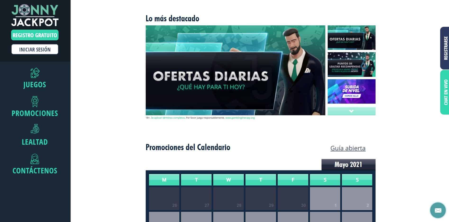 bono e promozione del Jonny Jackpot