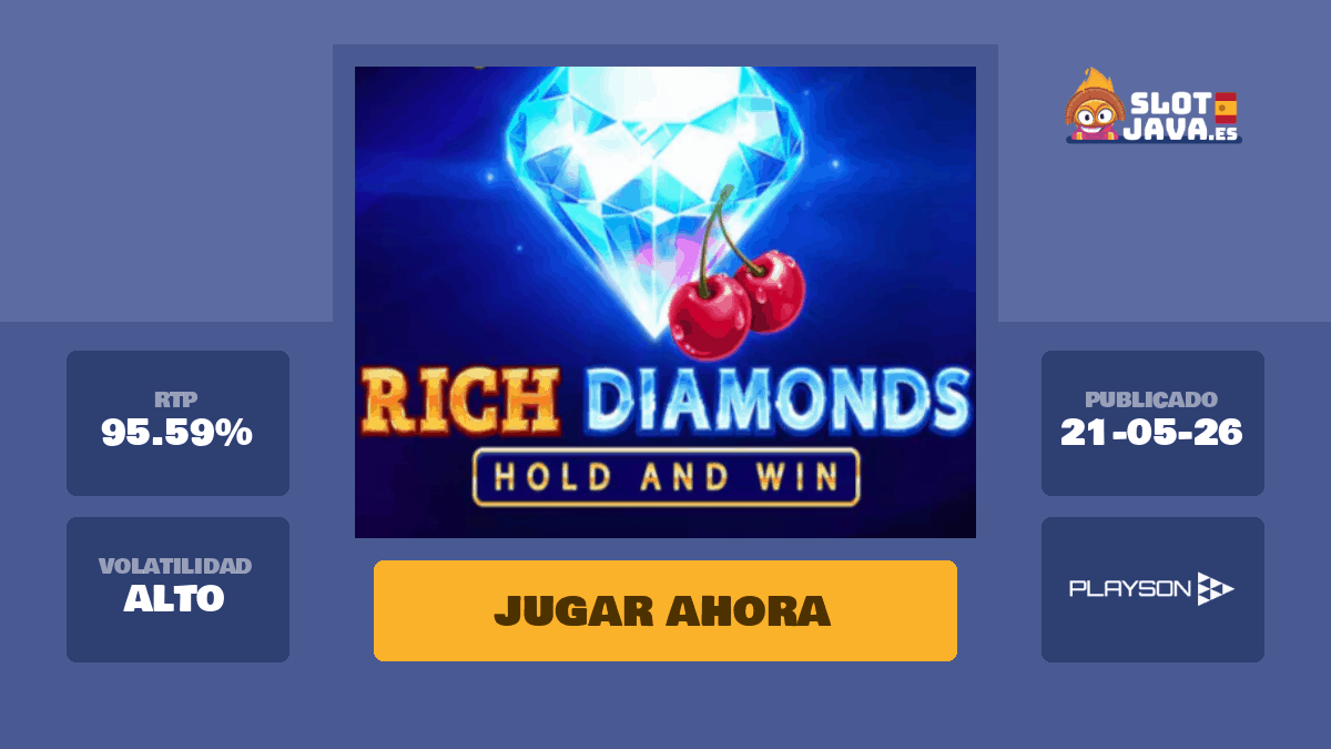 Rich Diamonds Hold and Win tragaperras online - Juega gratis en SlotJava