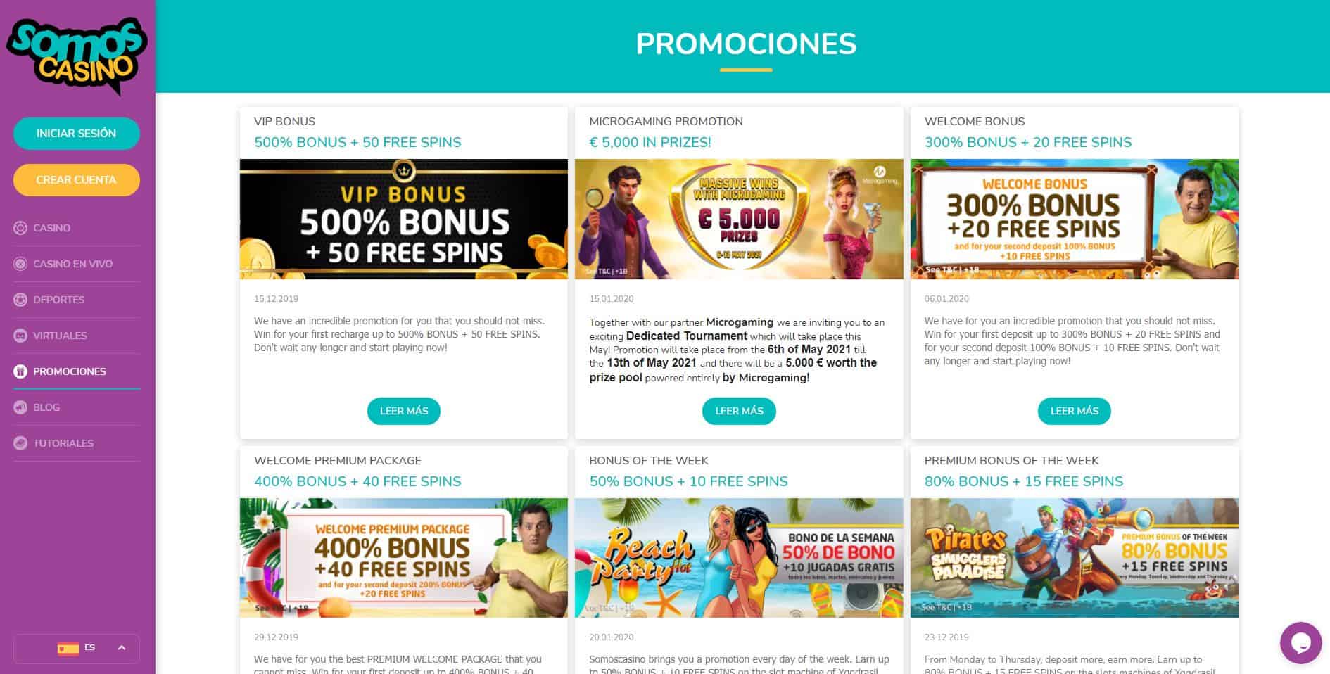bono e promozione del Somos