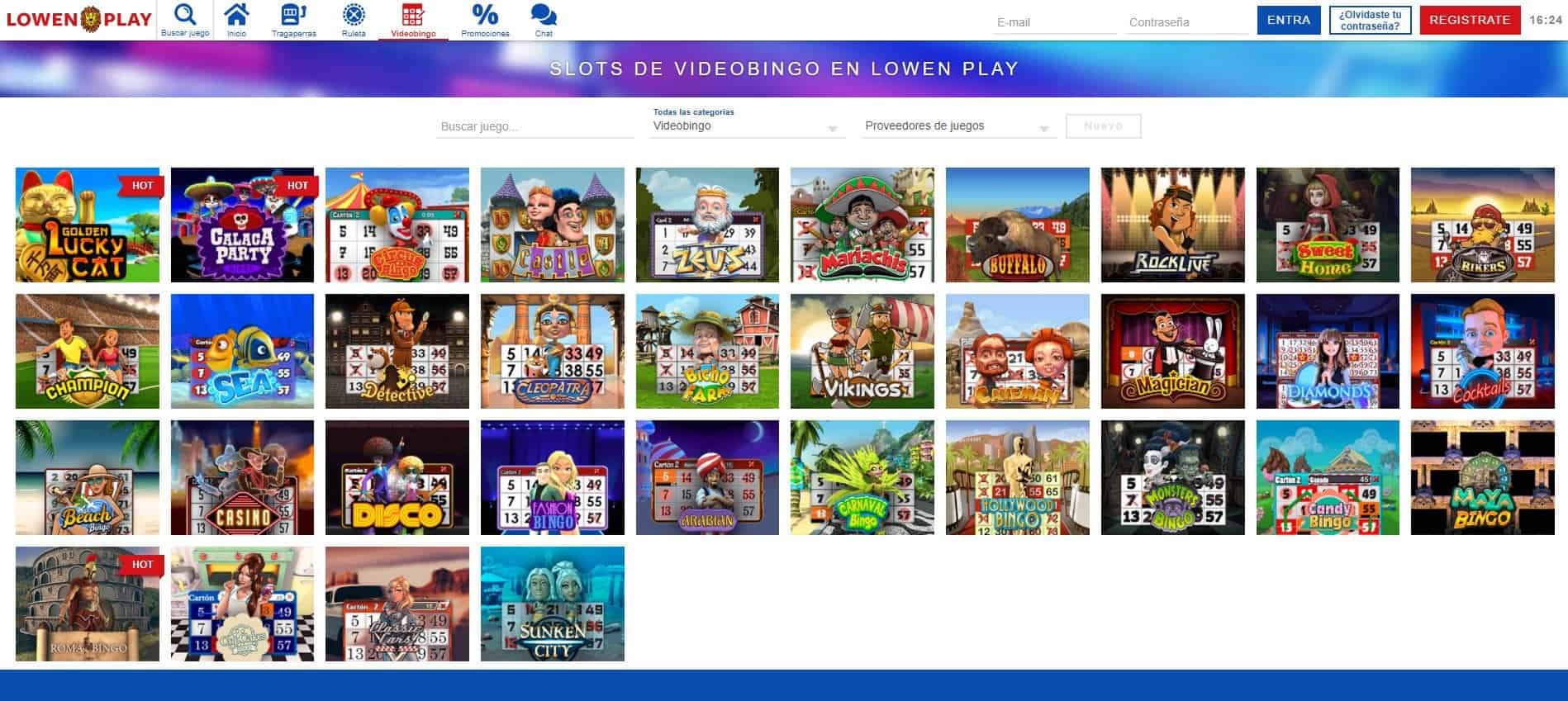 Slots de videobingo en Lowen Play