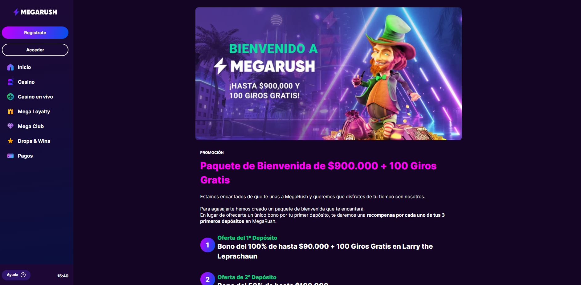 bono e promozione del MegaRush