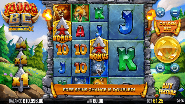 10000 BC DoubleMax GigaBlox giros gratis