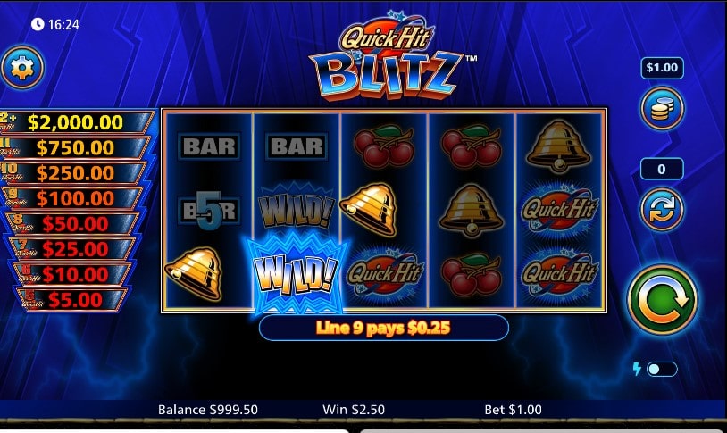Quick Hit Blitz Blue slot