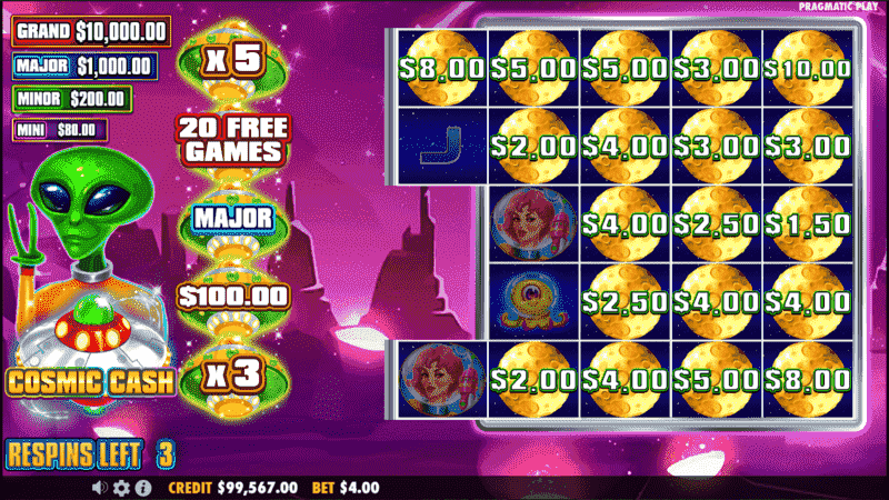 Cosmic Cash giros gratis