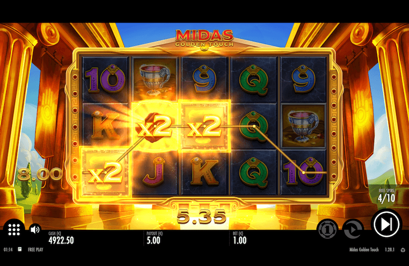 Midas Golden Touch giros gratis