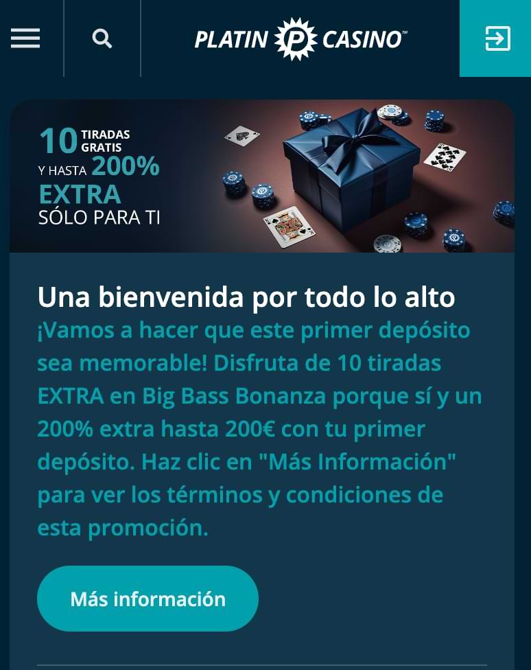 Bono de bienvenida Platincasino