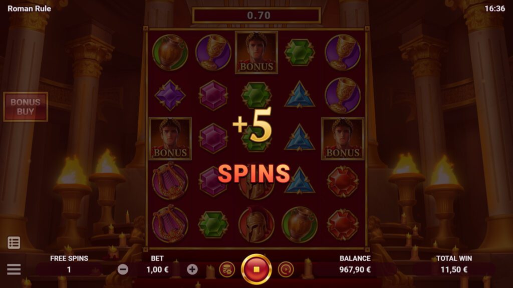 giros gratis Roman Rule de EvoPlay