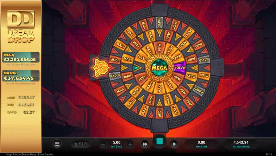 jackpot progresivo Fang’s Inferno Dream Drop de Relax Gaming