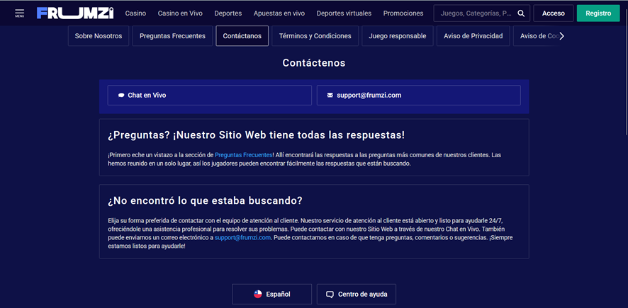 Contactar Frumzi Perú